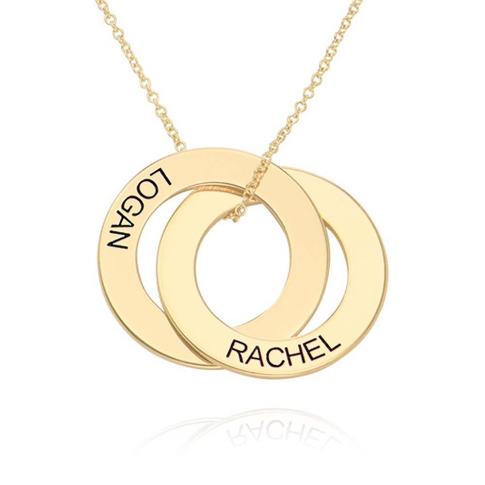 Collar de Anillo Ruso con 2 Anillos en Oro 10K-1 foto de producto
