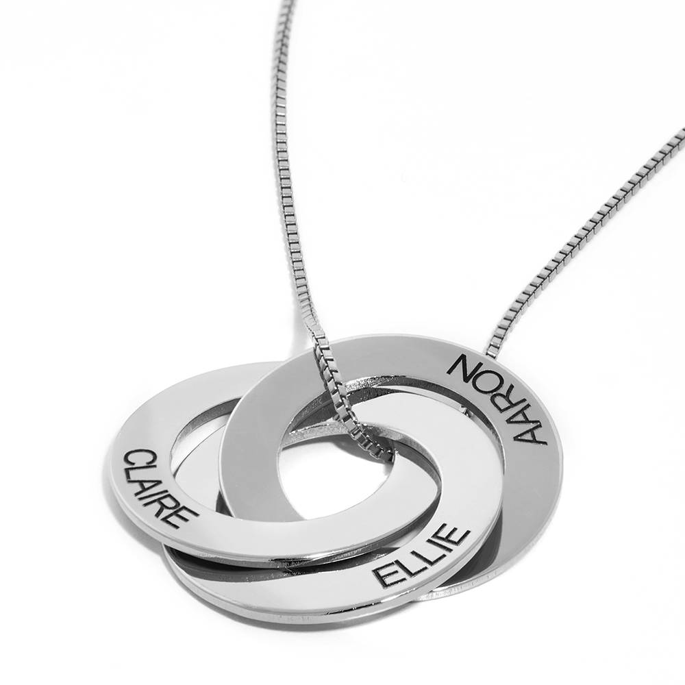 Collar de Anillos Rusos en Plata Esterlina-1 foto de producto