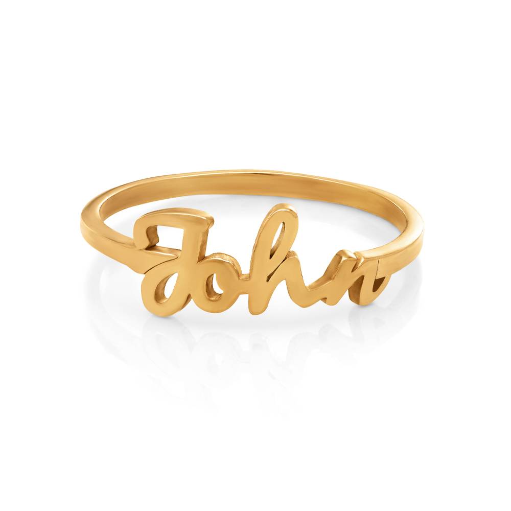 Anillo con Nombre Script en Vermeil de Oro-3 Anillo con Nombre Script en Vermeil de Oro-3 foto de producto