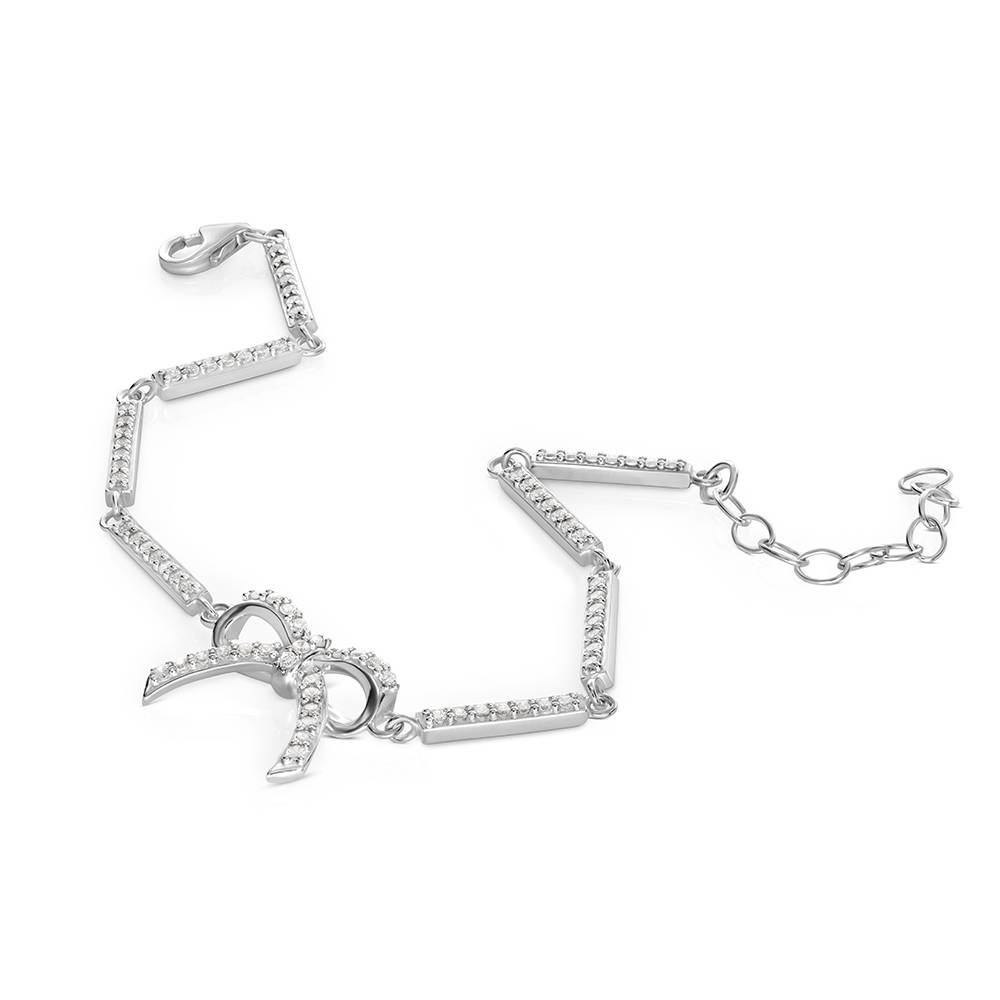 Pulsera Lazo Radiante en Plata-4 Pulsera Lazo Radiante en Plata-4 foto de producto