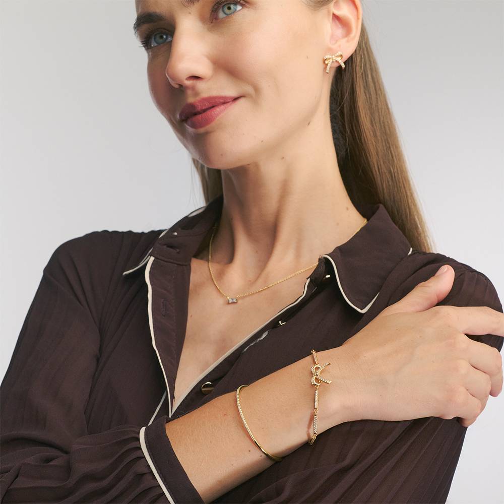 Pulsera Lazo Radiante en Oro Vermeil-1 foto de producto