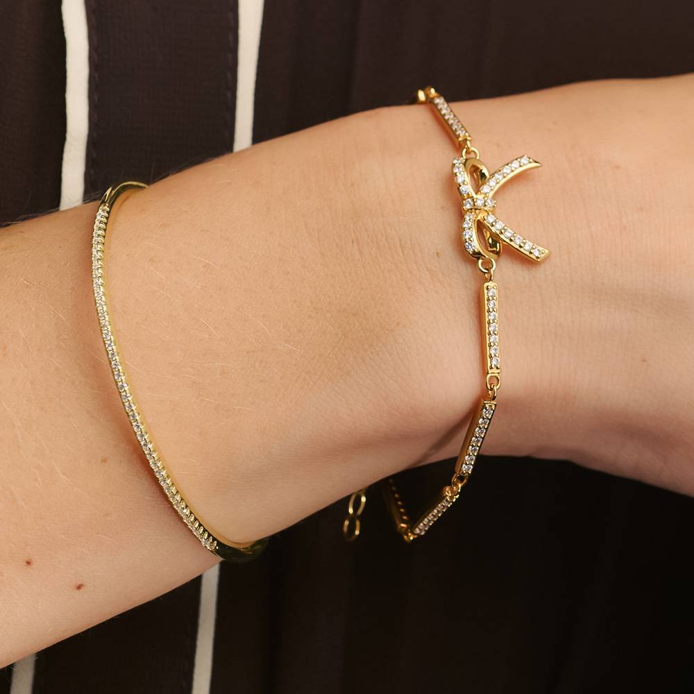 Pulsera Lazo Radiante en Oro Vermeil-5 foto de producto