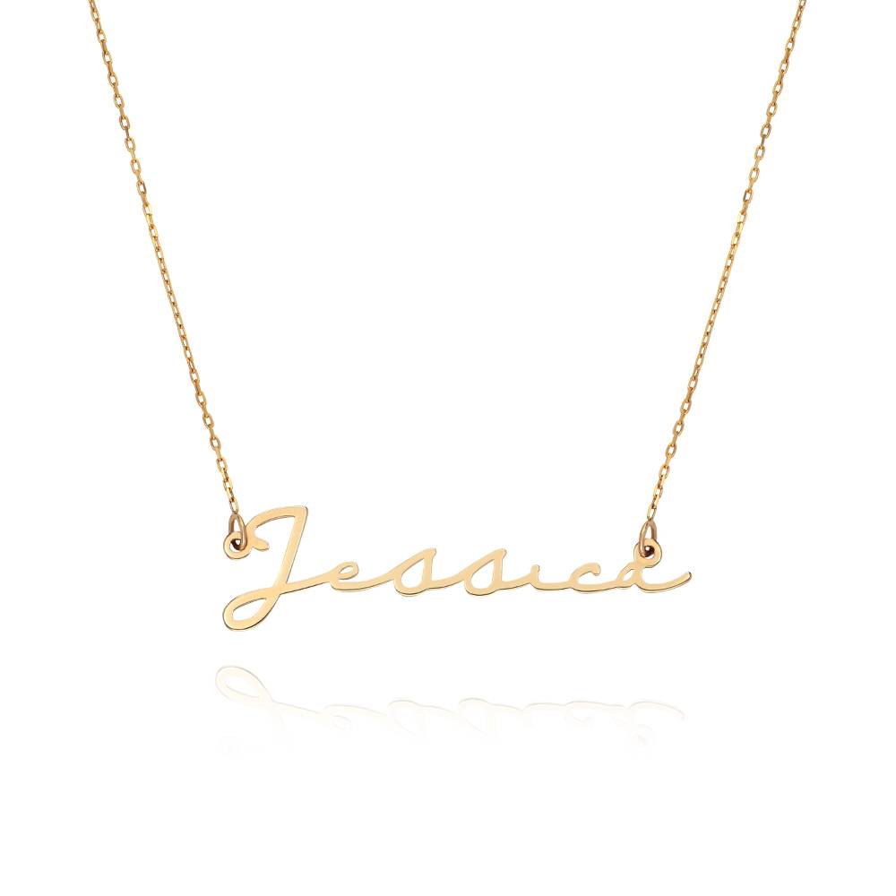 Collar con Nombre de Firma en Oro Sólido 10K-1 foto de producto