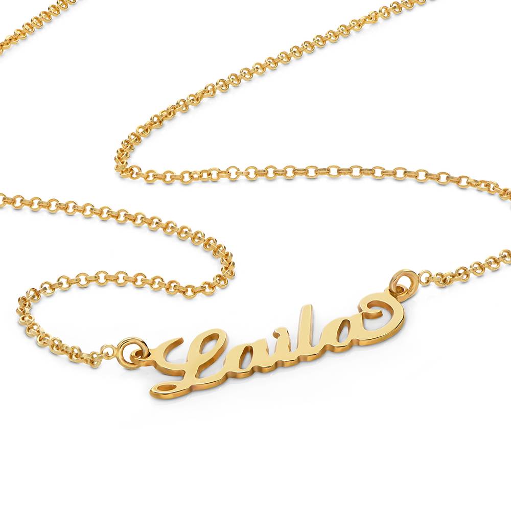 Collar con Nombre Carrie Pequeño en Oro Sólido 10K-5 Collar con Nombre Carrie Pequeño en Oro Sólido 10K-5 foto de producto