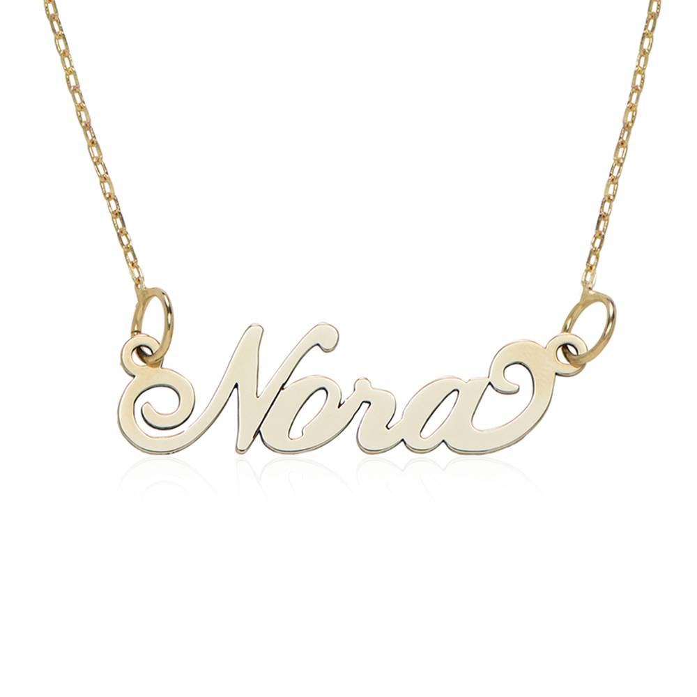 Collar con Nombre Carrie Pequeño en Oro Sólido 10K-4 Collar con Nombre Carrie Pequeño en Oro Sólido 10K-4 foto de producto