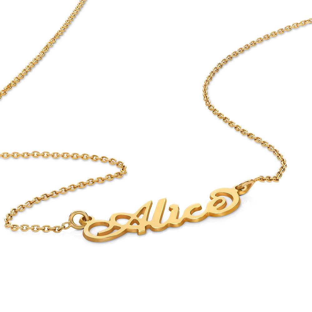 Collar con Nombre Carrie Pequeño en Chapa de Oro-5 foto de producto