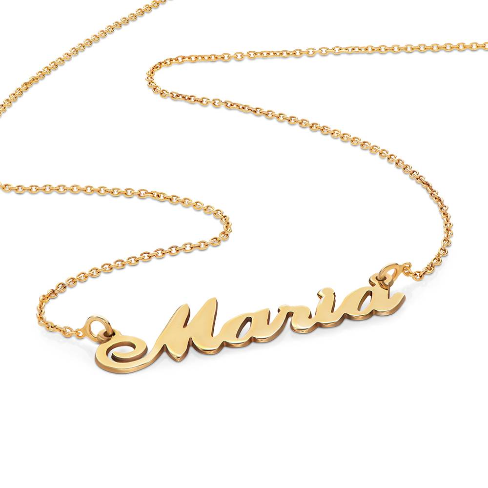 Collar con Nombre Hollywood Pequeño en Oro Sólido de 14K-5 foto de producto
