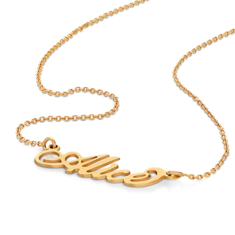 Collar con Nombre Carrie Pequeño en Vermeil de Oro-6 foto de producto