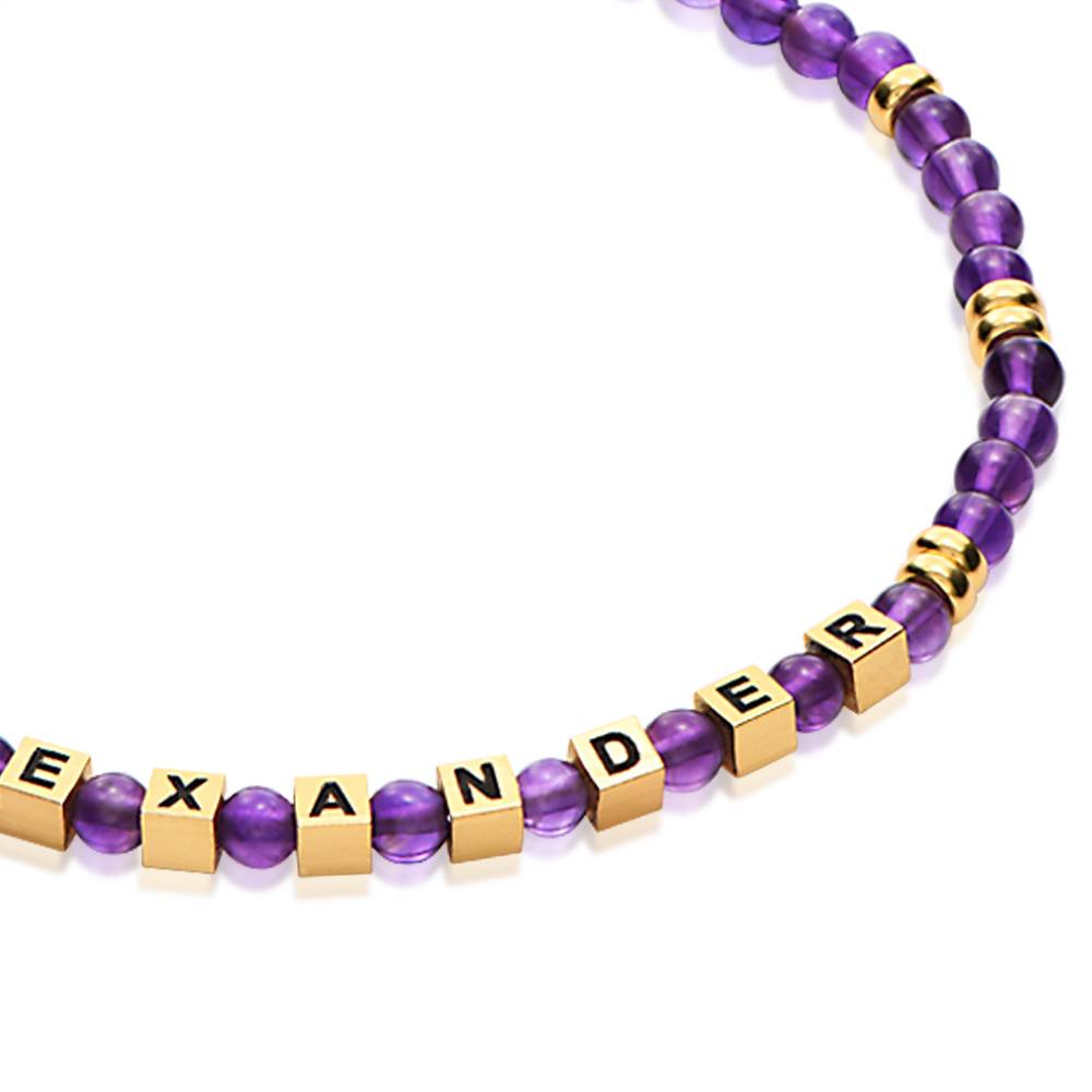 Pulsera Speak Now con Amatista en Chapa de Oro-1 foto de producto