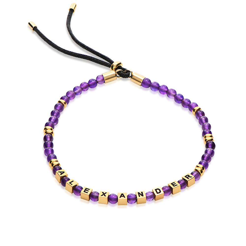 Pulsera Speak Now con Amatista en Chapa de Oro-5 foto de producto