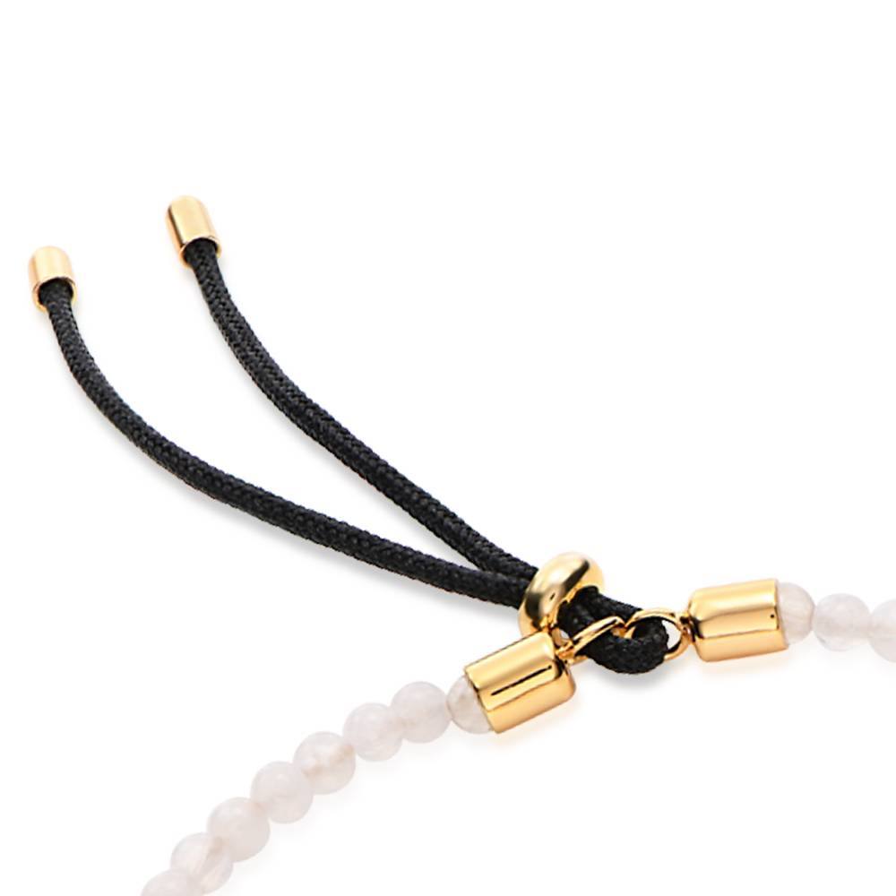 Pulsera Speak Now con Piedras Lunares Blancas en Chapa de Oro-2 foto de producto