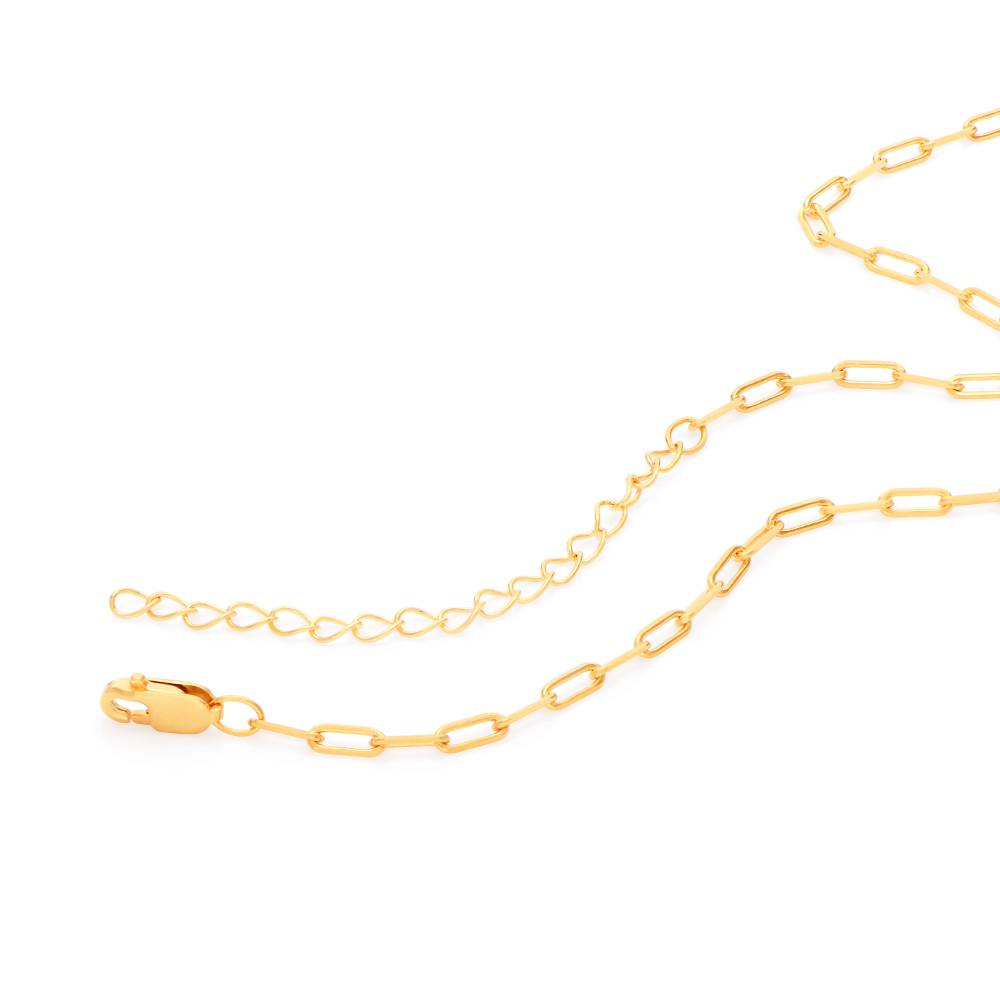 Collar Gótica con Inicial en Vermeil de Oro-2 foto de producto
