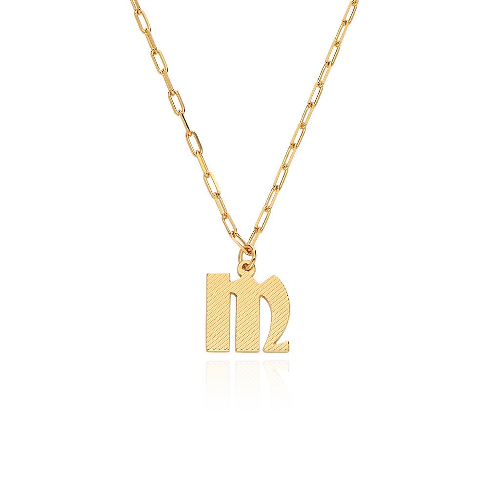 Collar Gótica con Inicial en Vermeil de Oro-1 foto de producto