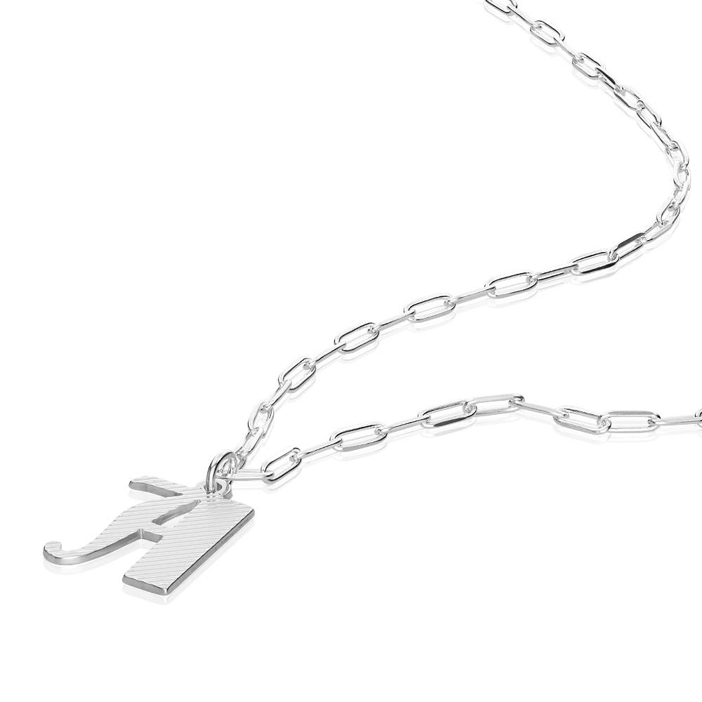 Collar Gótica con Inicial en Plata Esterlina-3 foto de producto