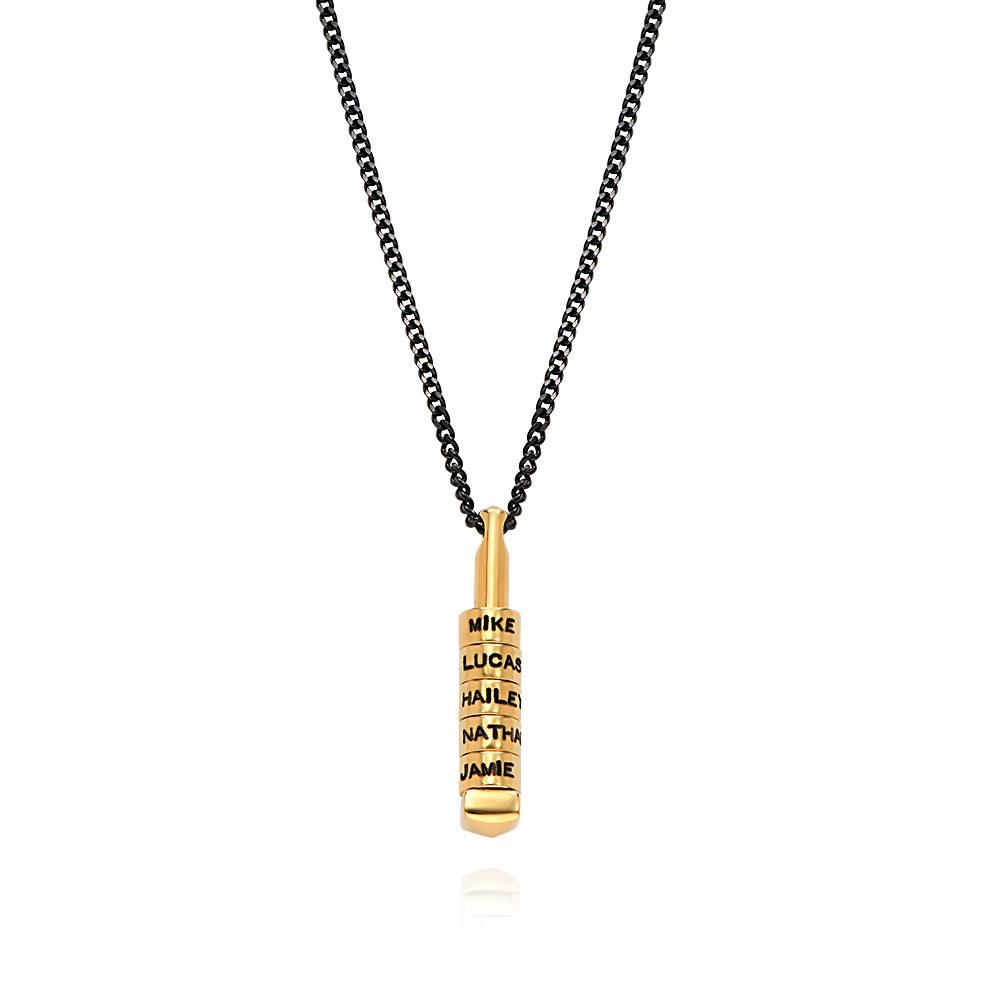 Collar de Barra Apilable en 3D para Hombres en Baño de Oro-4 Collar de Barra Apilable en 3D para Hombres en Baño de Oro-4 foto de producto