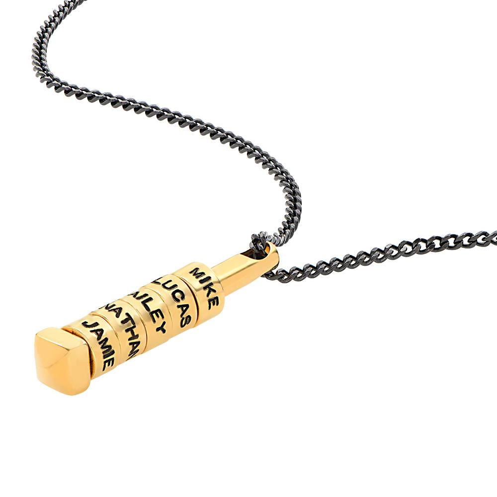 Collar de Barra Apilable en 3D para Hombres en Baño de Oro-1 Collar de Barra Apilable en 3D para Hombres en Baño de Oro-1 foto de producto