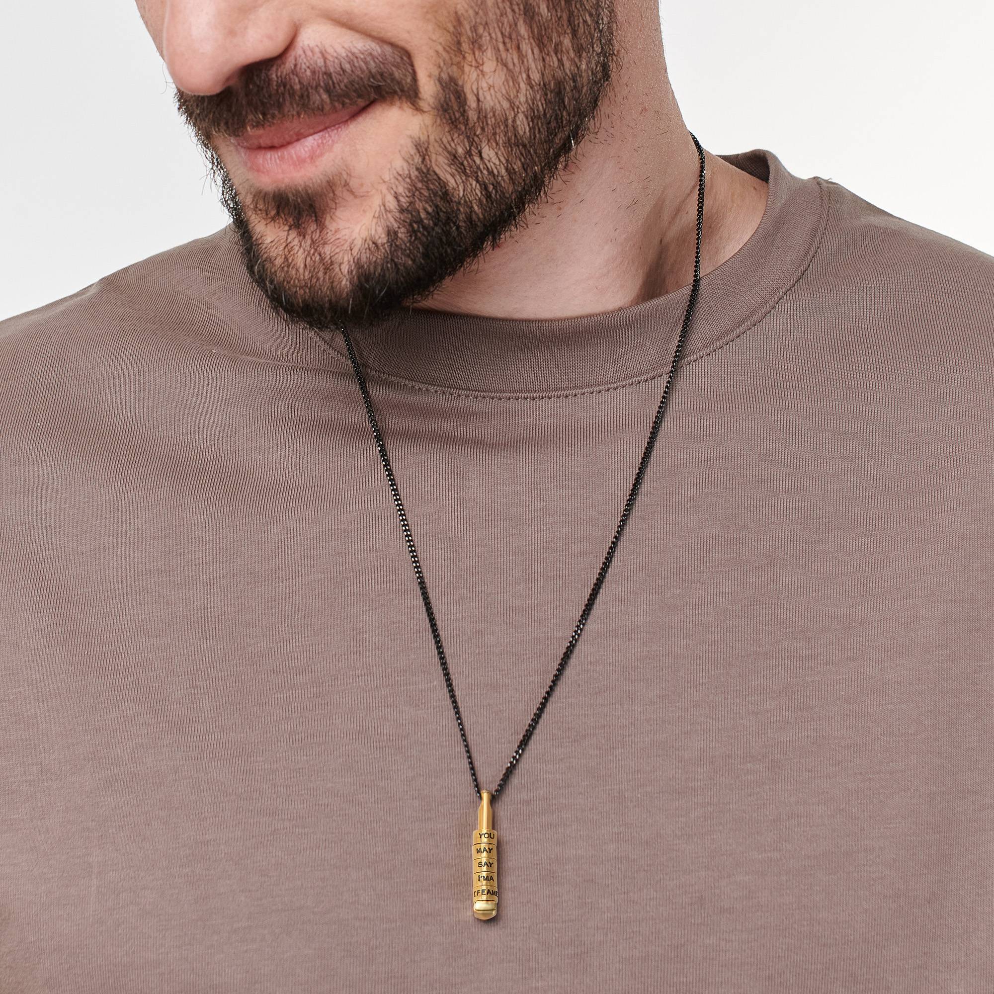 Collar de Barra Apilable en 3D para Hombres en Vermeil de Oro-2 Collar de Barra Apilable en 3D para Hombres en Vermeil de Oro-2 foto de producto