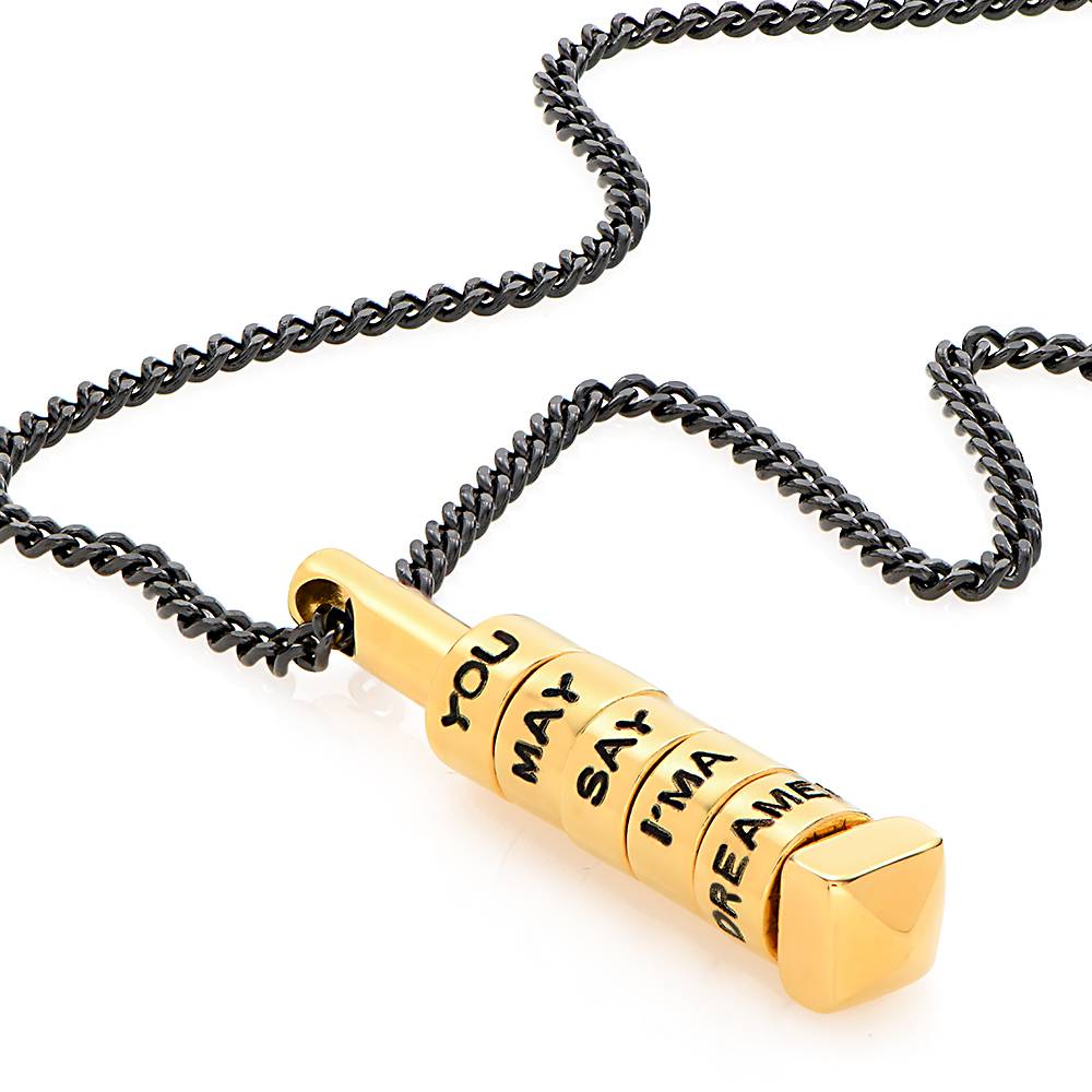 Collar de Barra Apilable en 3D para Hombres en Vermeil de Oro-4 Collar de Barra Apilable en 3D para Hombres en Vermeil de Oro-4 foto de producto