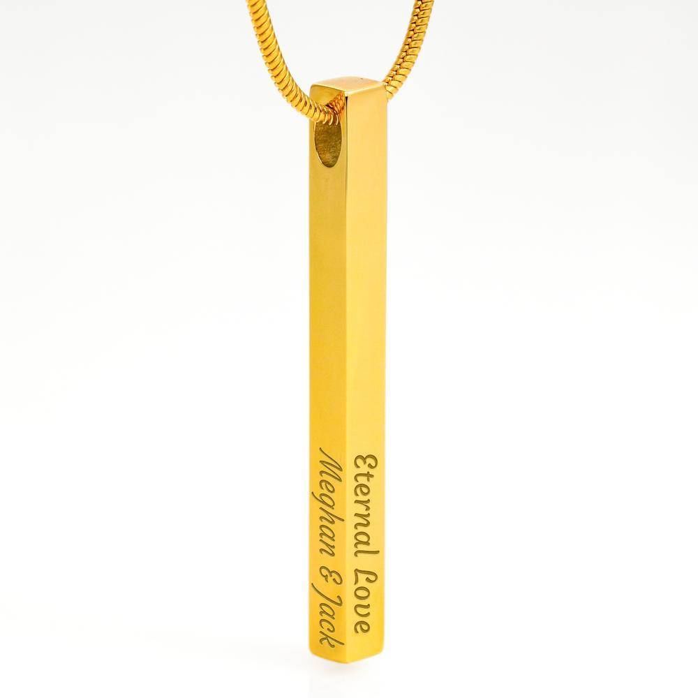 Barra 3D en Acero Inoxidable Chapado Oro-1 foto de producto