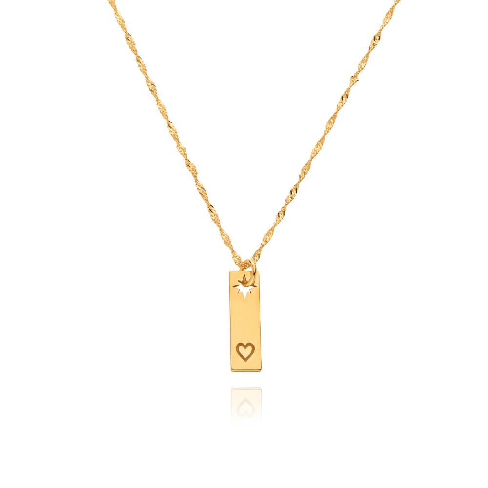 Collar de Colgante Inicial Starlit en Baño de Oro-3 Collar de Colgante Inicial Starlit en Baño de Oro-3 foto de producto