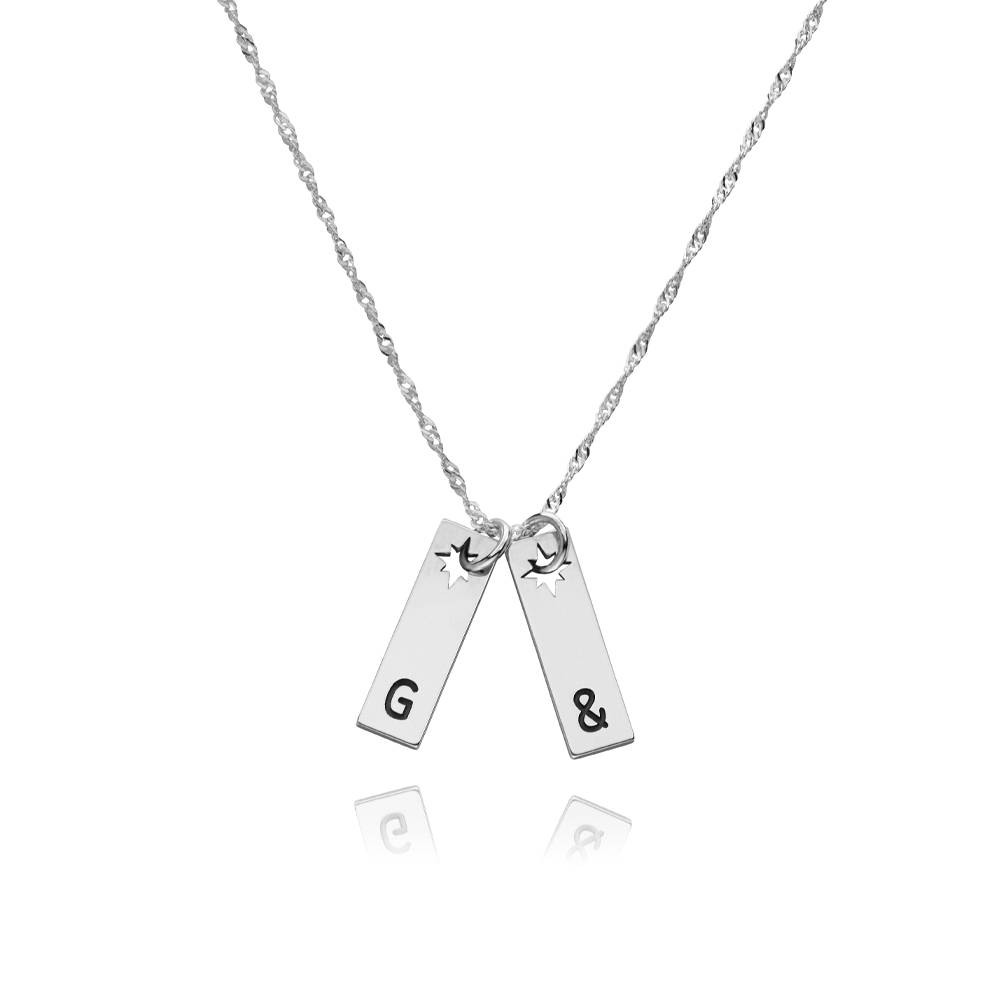 Collar de Colgante Inicial Starlit en Plata Esterlina-1 Collar de Colgante Inicial Starlit en Plata Esterlina-1 foto de producto