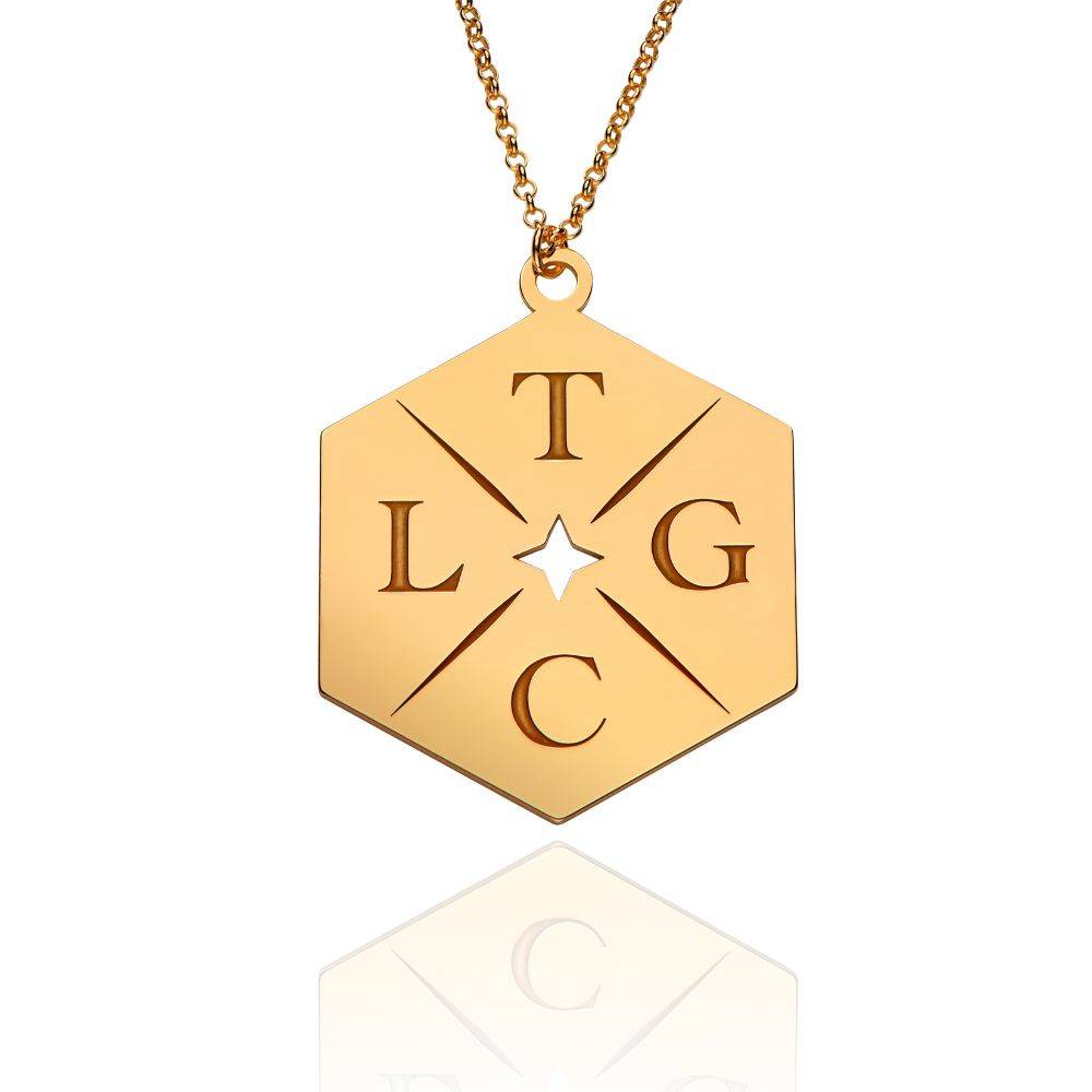 Collar con Inicial Grande Hasta las Estrellas en Oro Vermeil-4 foto de producto