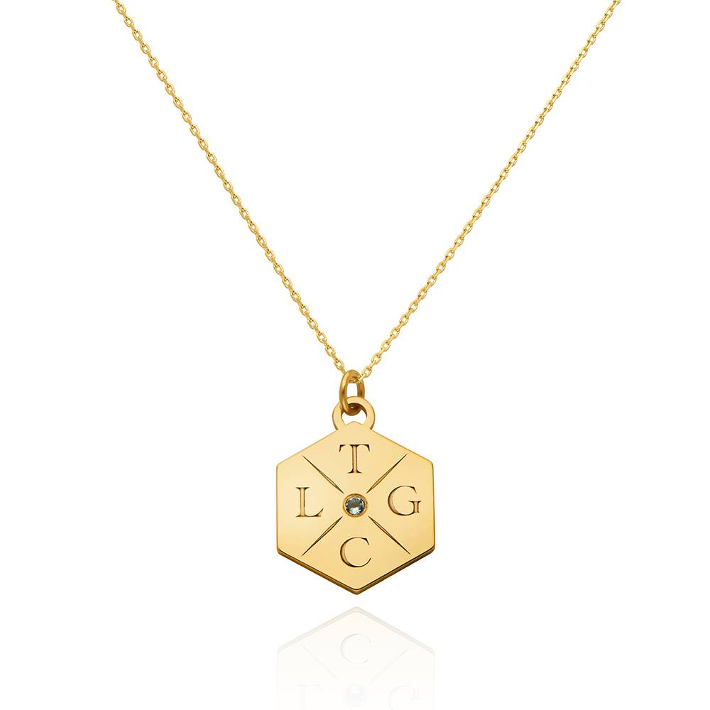 Collar con Inicial Pequeña Hasta las Estrellas en Oro Amarillo Macizo 10K-2 foto de producto
