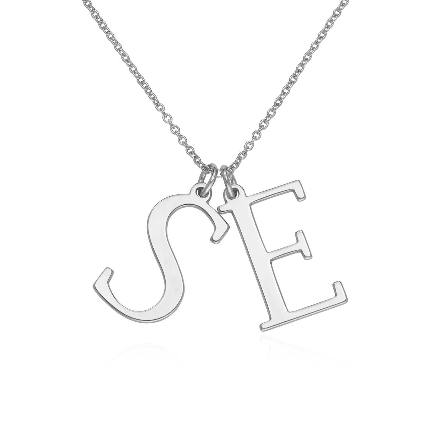 Collar con Dos Iniciales en Plata-3 foto de producto