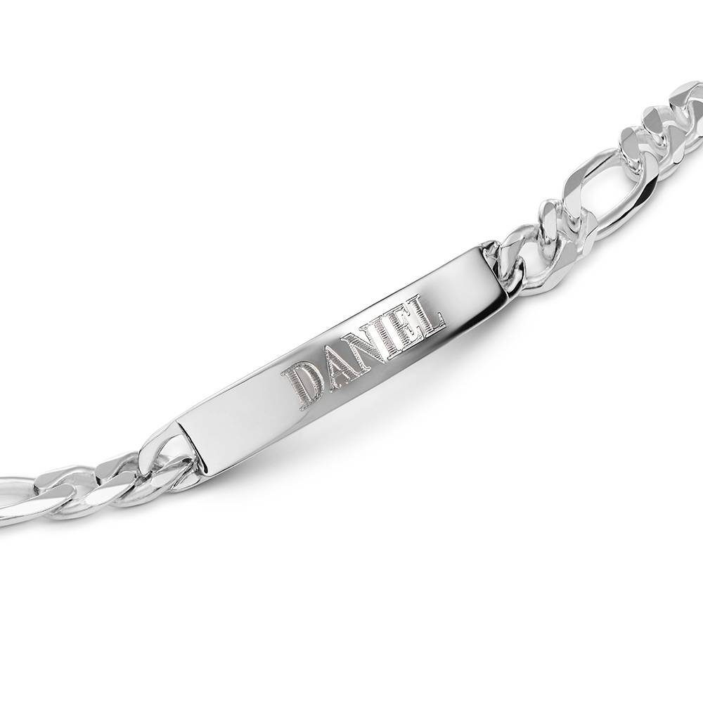 Pulsera con Identificación Estilo Amigo para Hombres en Plata-3 foto de producto