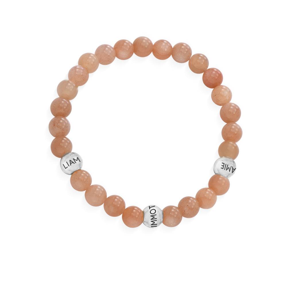 Pulsera Balance con Cuentas Semipreciosas de Piedra del Sol en Plata-1 Pulsera Balance con Cuentas Semipreciosas de Piedra del Sol en Plata-1 foto de producto