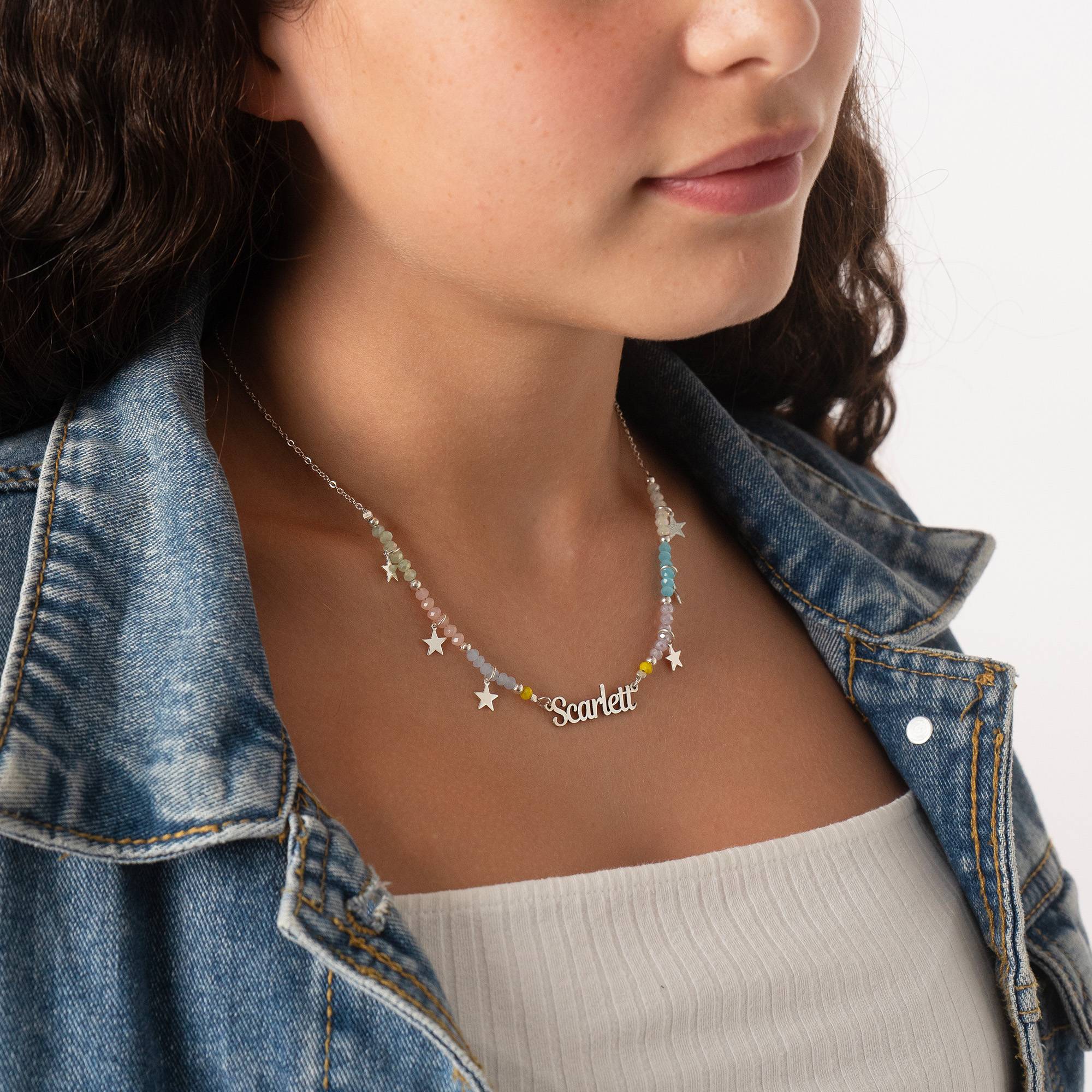 Collar con Nombre Superstar para Niñas en Latón-6 foto de producto