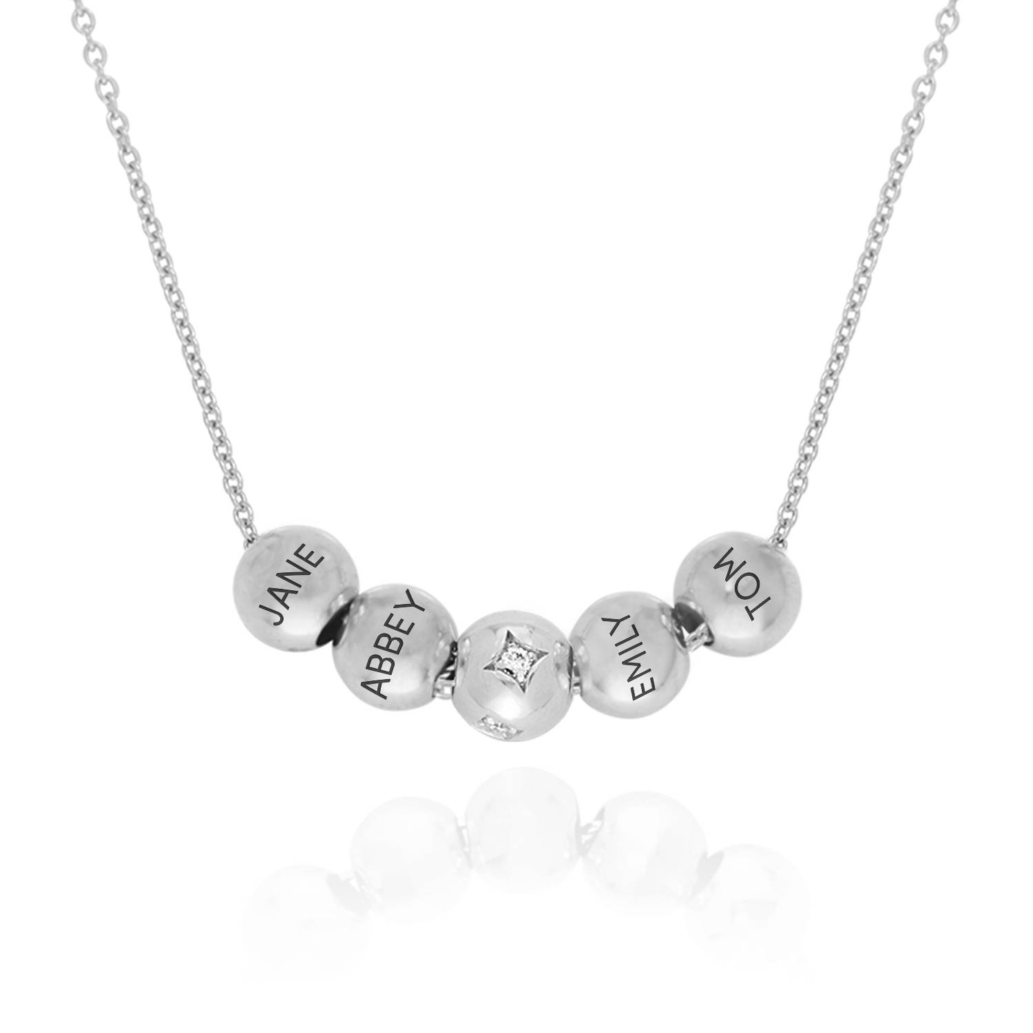 Collar Balance y Diamante de 0.08ct en Plata-1 Collar Balance y Diamante de 0.08ct en Plata-1 foto de producto