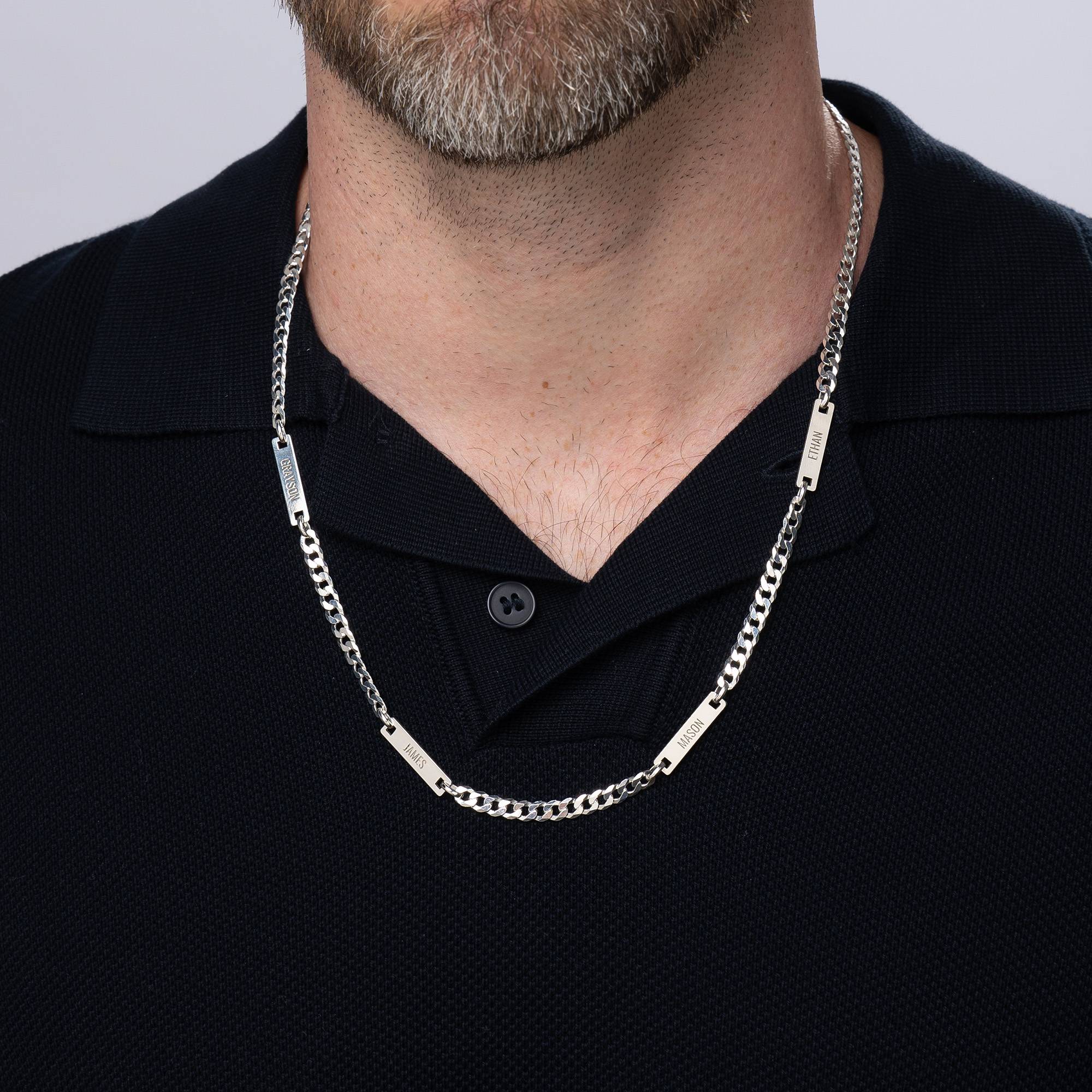 Collar Cosmos para Hombres en Plata Esterlina-4 foto de producto