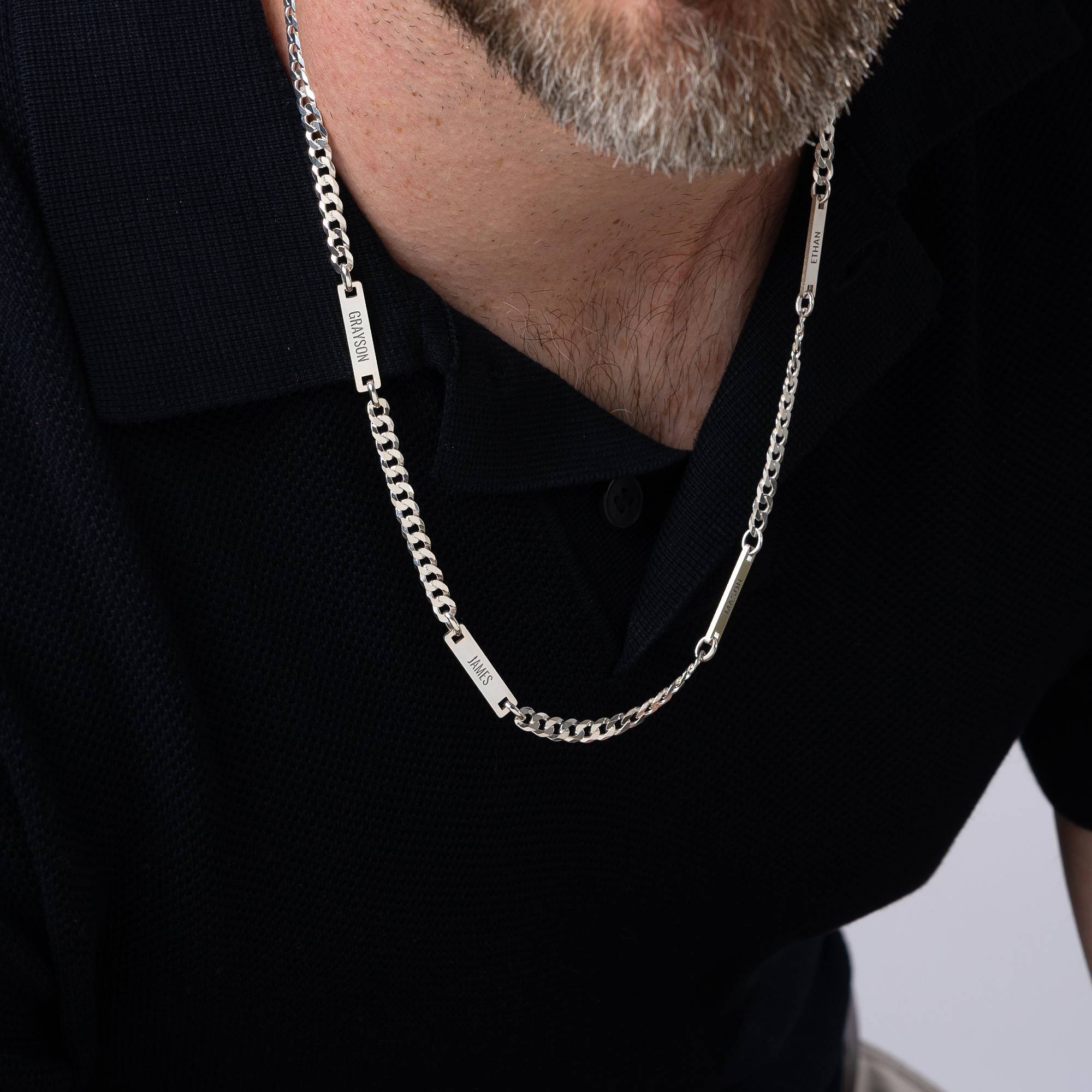 Collar Cosmos para Hombres en Plata Esterlina-1 foto de producto