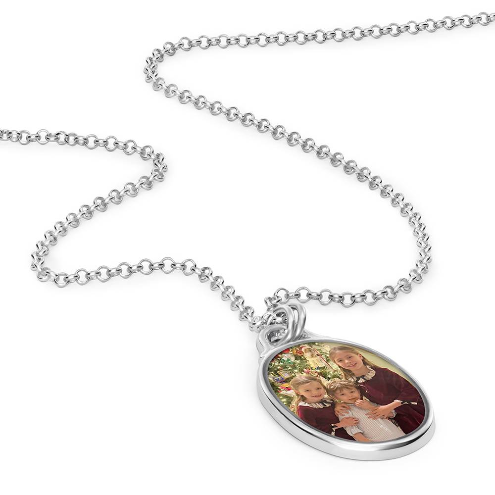 Collar Ovalado con Foto Recuérdame en Plata-3 foto de producto