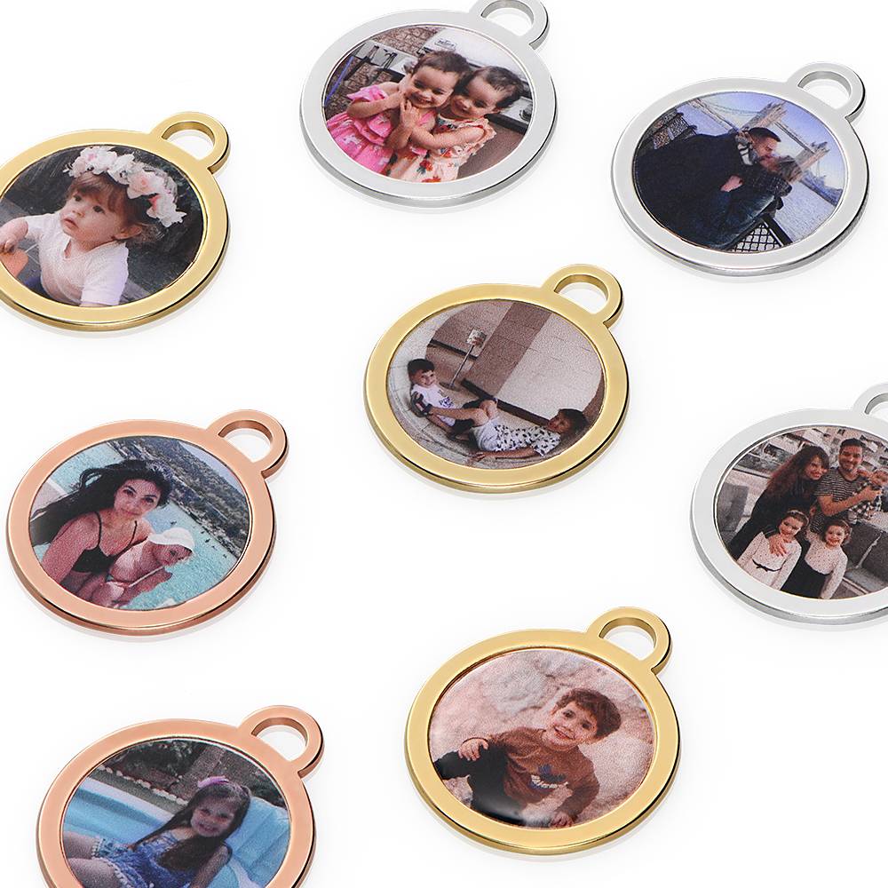 Pulsera con Colgante de Foto para Siempre en Plata-5 foto de producto