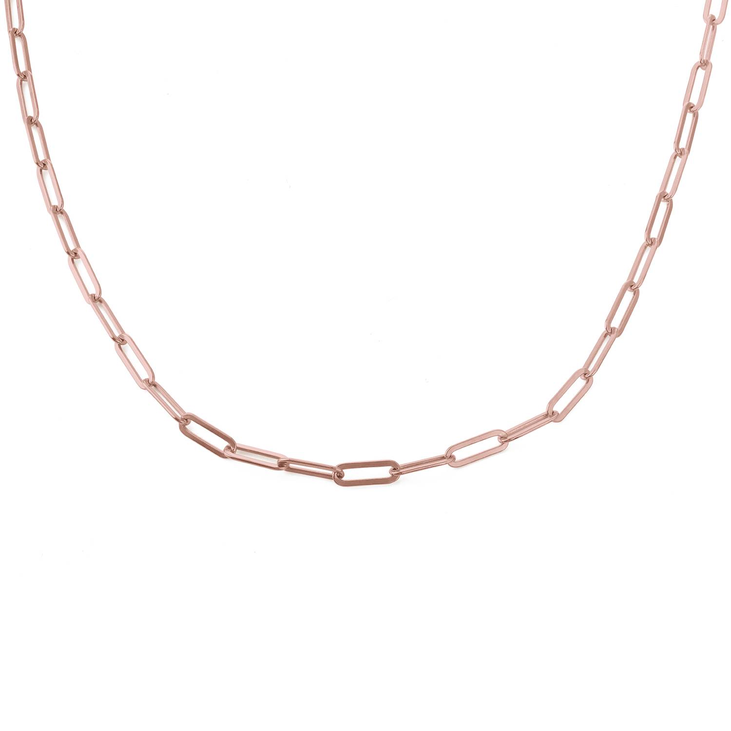 Cadena de Eslabones Delgados en Chapado de Oro Rosa-1 foto de producto