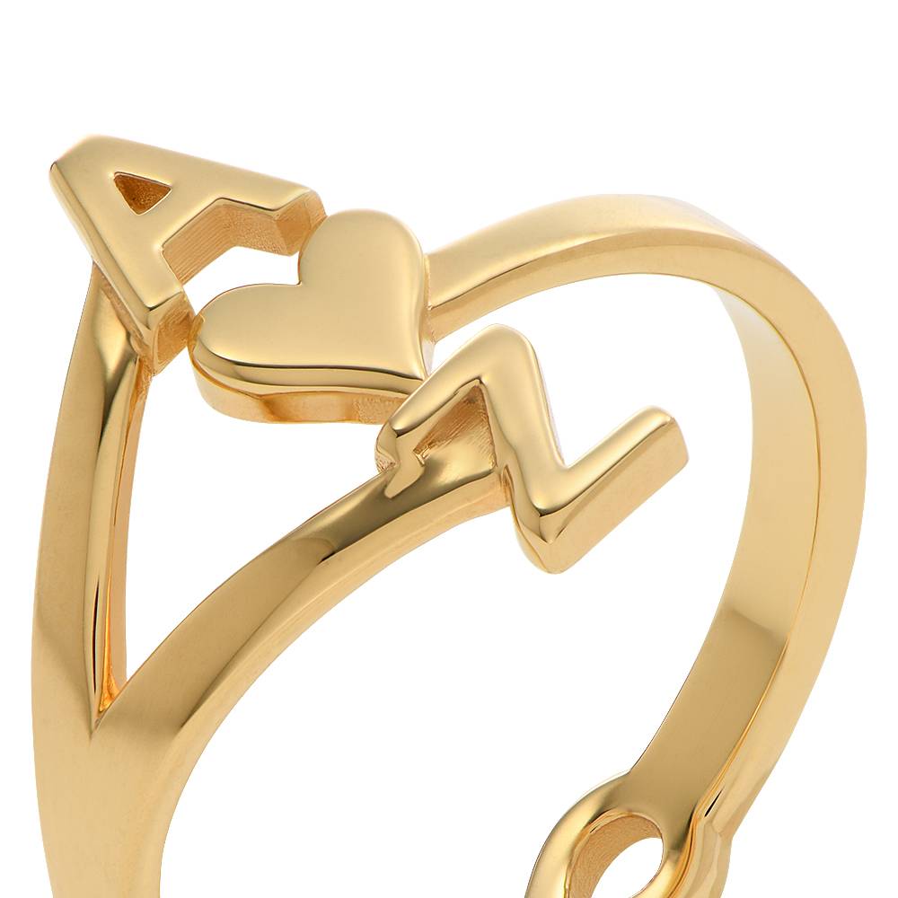 Anillo Infinito con Tres Iniciales en Chapa de Oro-2 Anillo Infinito con Tres Iniciales en Chapa de Oro-2 foto de producto