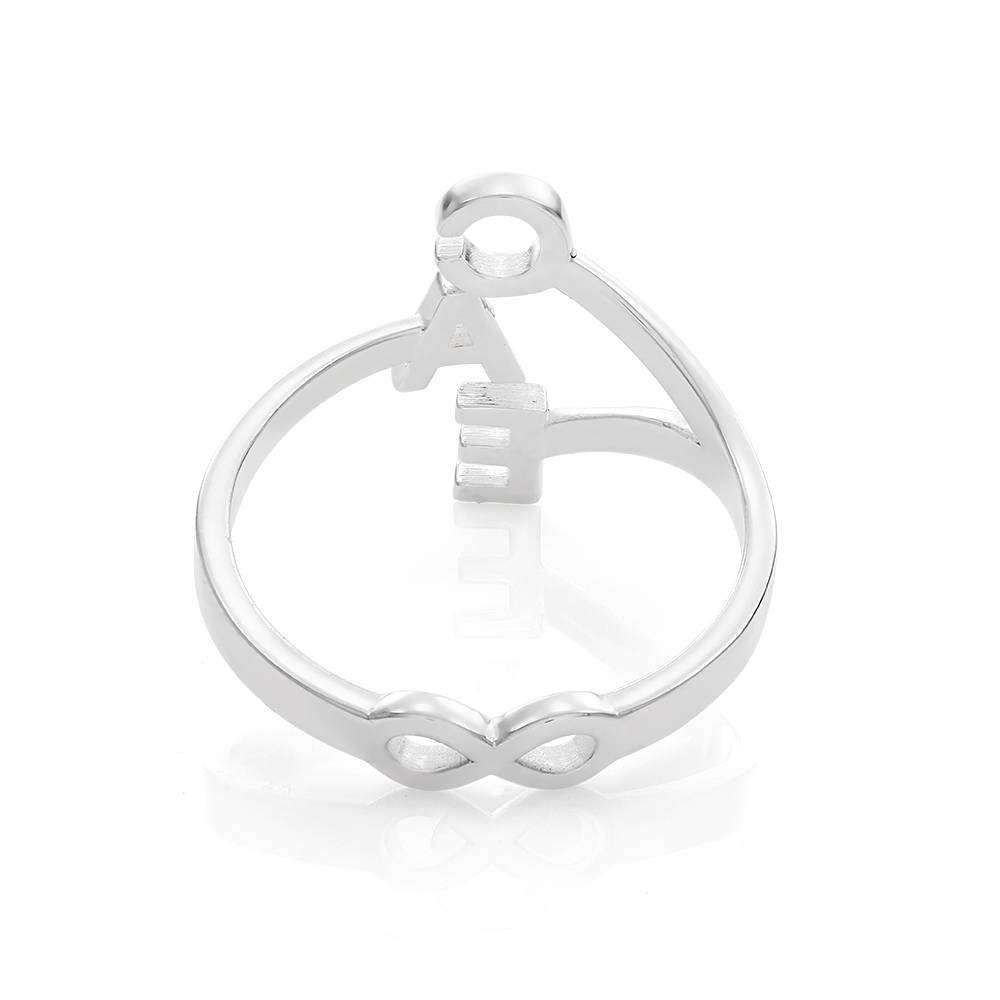 Anillo Infinito con Tres Iniciales en Plata Esterlina-5 foto de producto