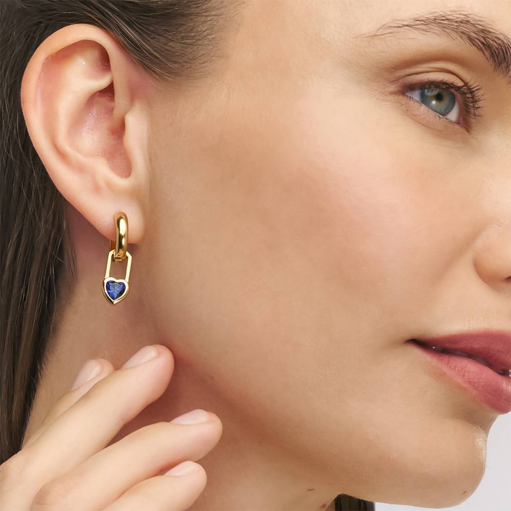 Pendientes de Aro Contigo Siempre en Oro Vermeil-5 foto de producto