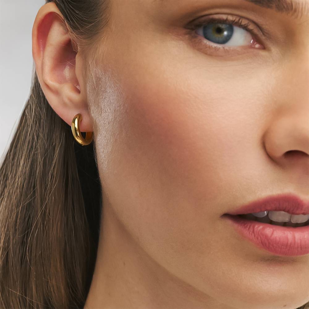 Pendientes de Aro Contigo Siempre en Oro Vermeil-7 foto de producto