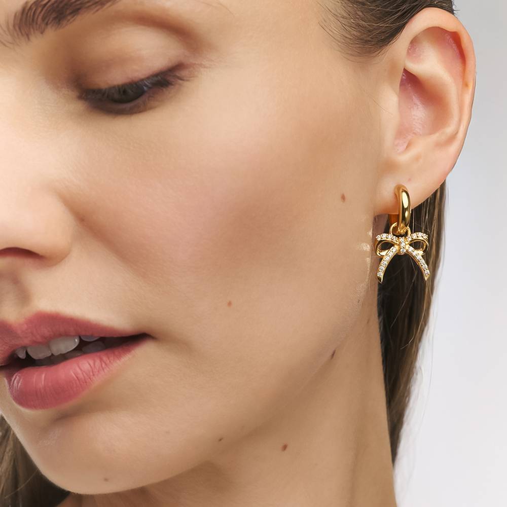 Pendientes de Aro Contigo Siempre en Oro Vermeil-6 foto de producto
