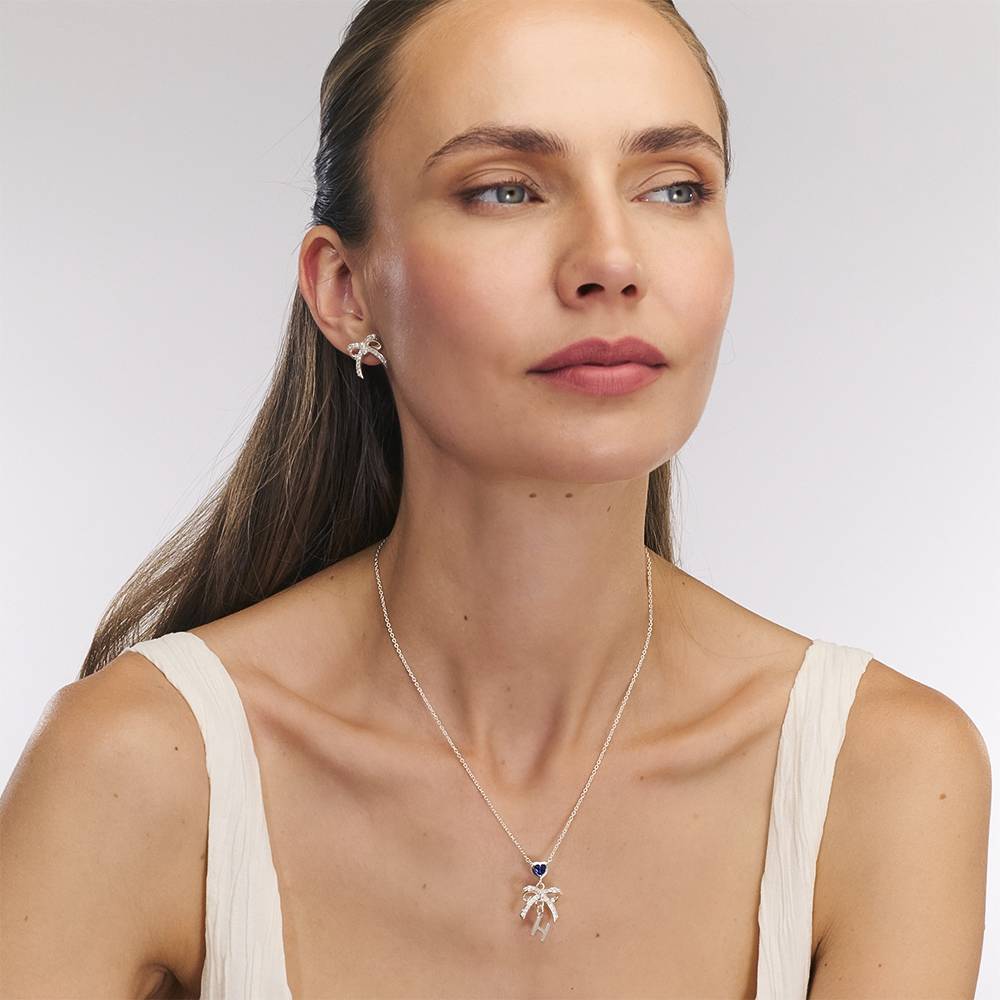 Collar con Inicial Contigo Siempre en Plata de Ley-2 foto de producto