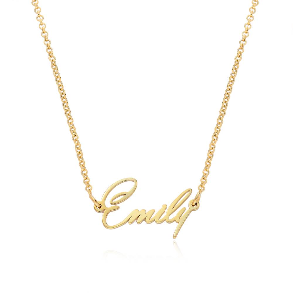 Collar con Nombre Diminuto - Extra Fuerte en Chapa de Oro-1 Collar con Nombre Diminuto - Extra Fuerte en Chapa de Oro-1 foto de producto