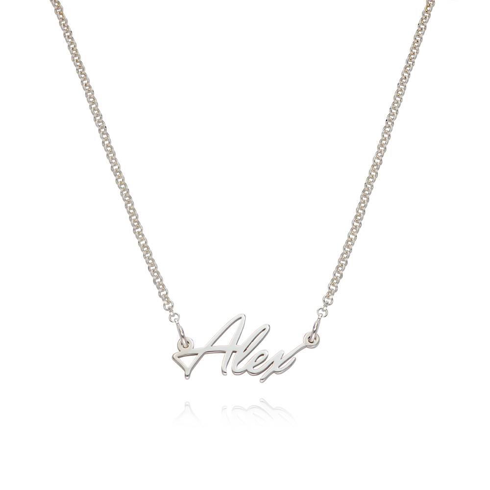 Collar con Nombre Diminuto - Extra Fuerte en Plata Esterlina-1 foto de producto
