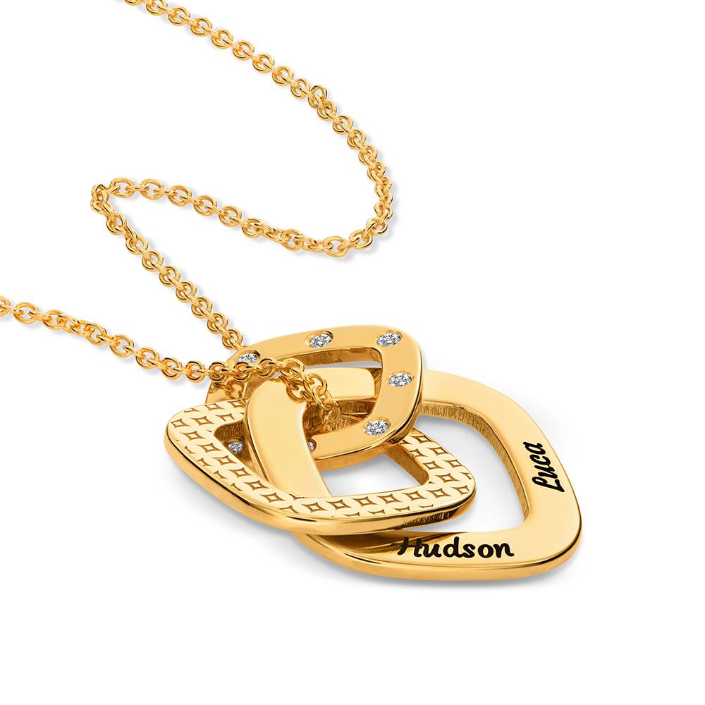 Collar Teres Grabado con Diamantes en Vermeil de Oro-6 Collar Teres Grabado con Diamantes en Vermeil de Oro-6 foto de producto
