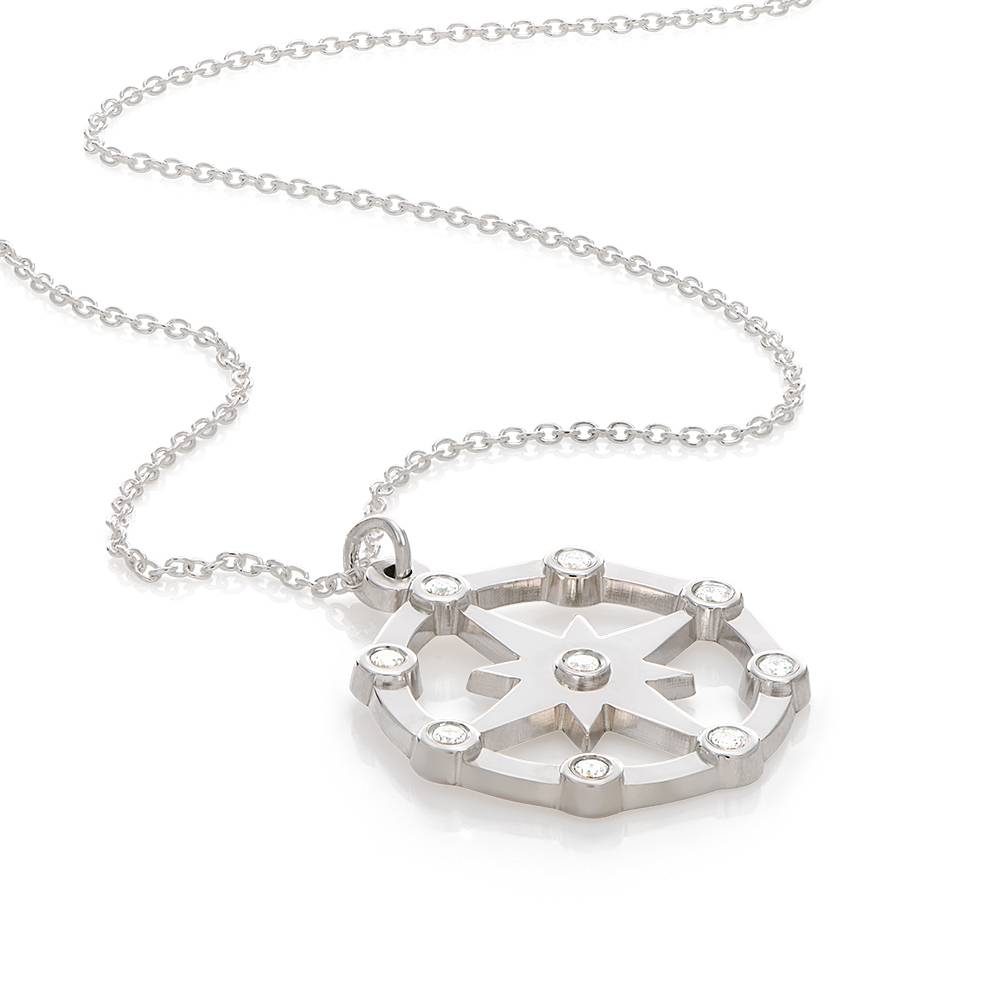 Collar Brillante Estrella del Norte con Diamantes en Plata Esterlina-3 foto de producto