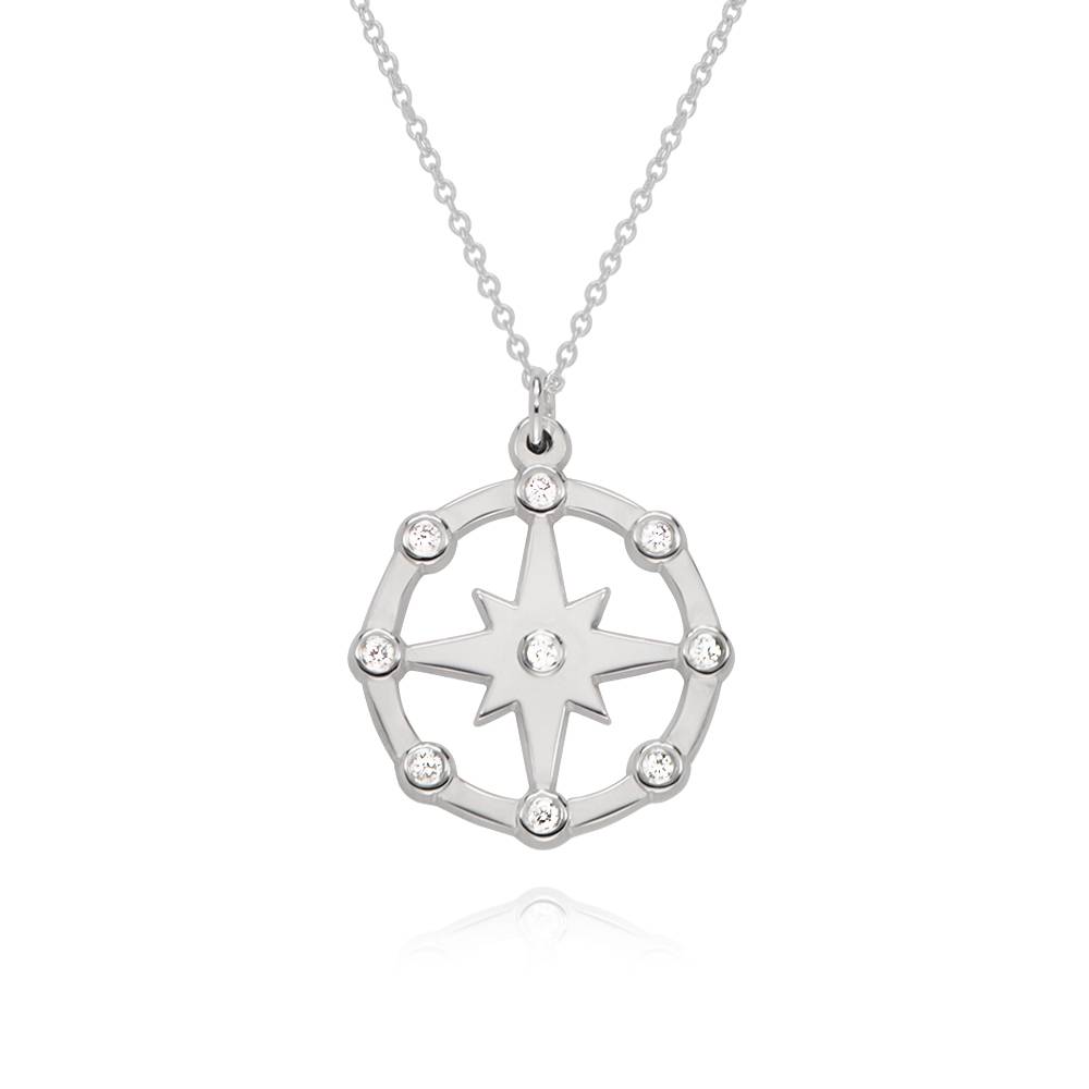 Collar Brillante Estrella del Norte con Diamantes en Plata Esterlina-6 foto de producto