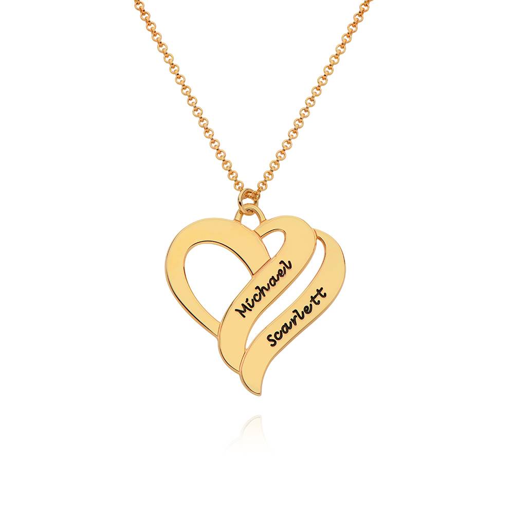 Collar Dos Corazones Por Siempre Uno en Vermeil de Oro-5 foto de producto