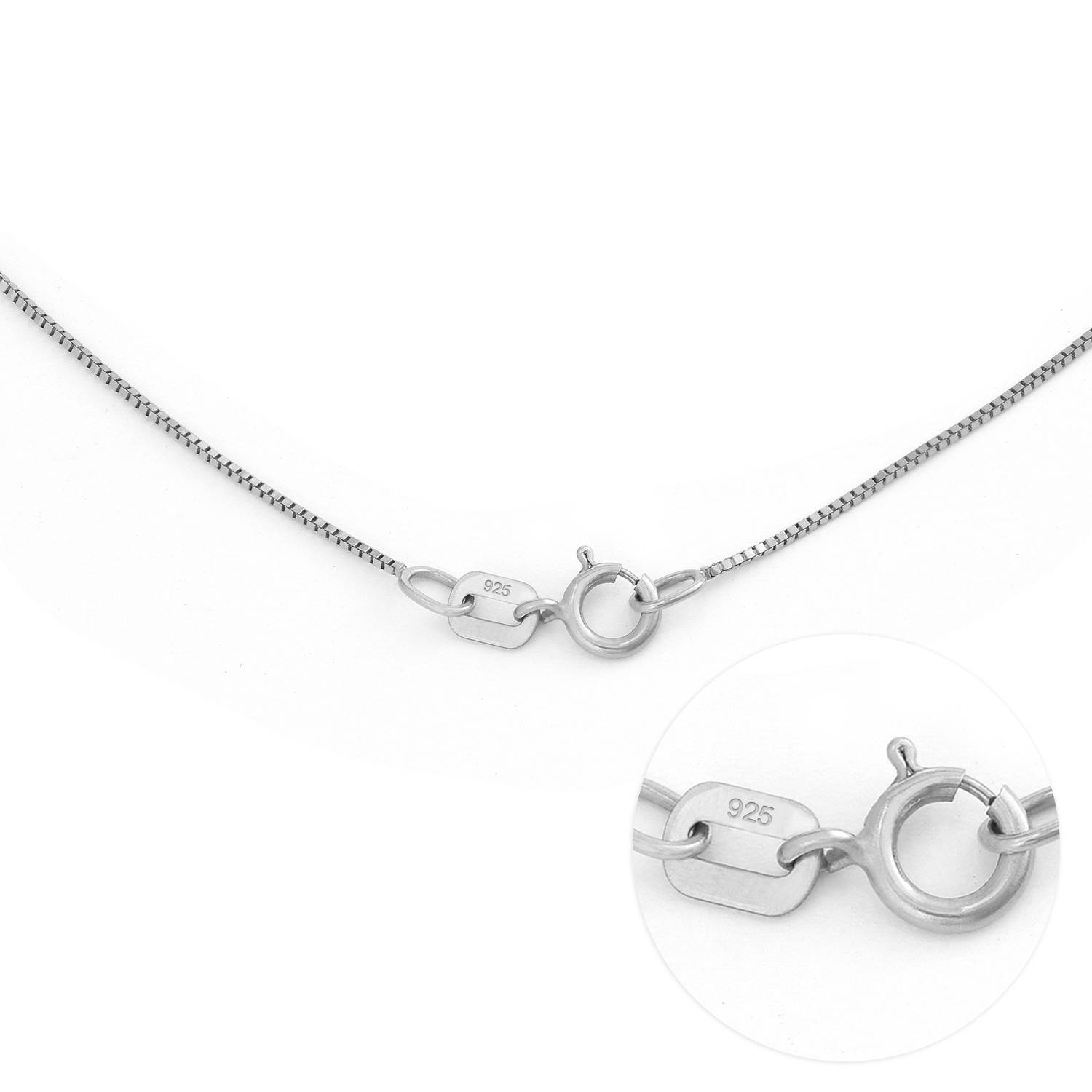 Collar Dos Corazones Por Siempre Uno con Diamantes en Plata Esterlina-1 foto de producto